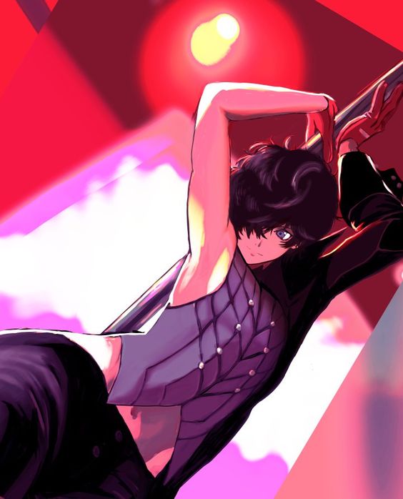 amamiya ren and joker (persona and 1 more) drawn by ringo_(p5ppp)
