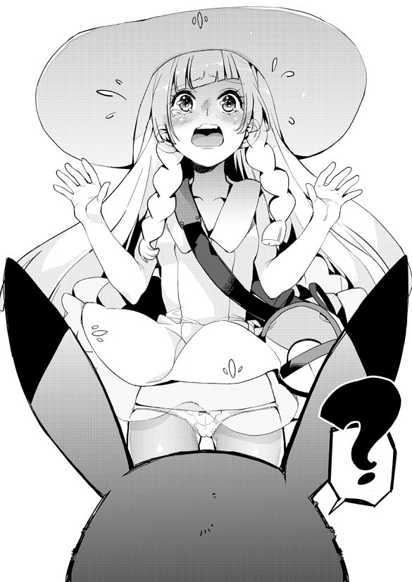 pikachu and lillie (pokemon and 1 more) drawn by azukiko
