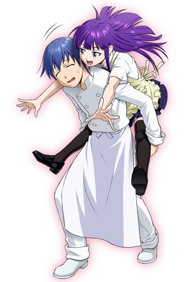 yamada aoi and souma hiroomi (working!!) drawn by ichikawa_masahiro