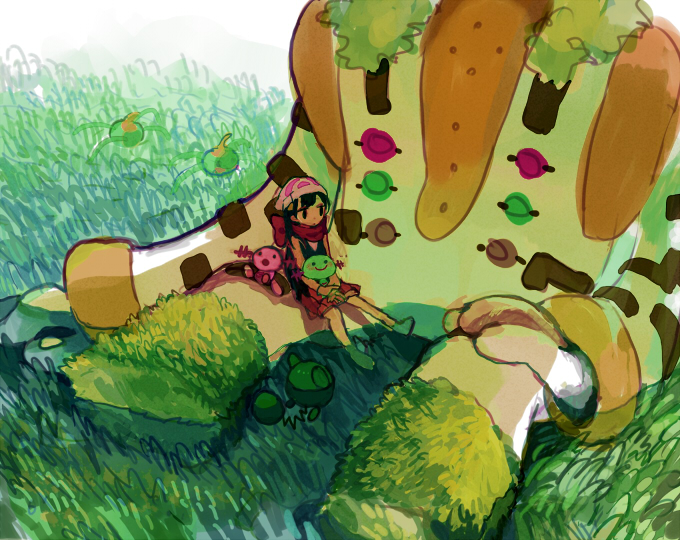 dawn, marill, wooper, and regigigas (pokemon and 1 more) drawn by minahamu