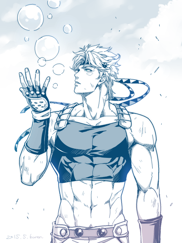 caesar anthonio zeppeli (jojo no kimyou na bouken and 1 more) drawn by kuren