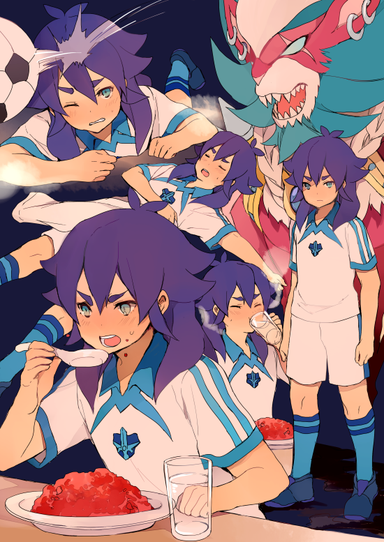 kishibe taiga and juuou leon (inazuma eleven go and 2 more) drawn by tokio_neo