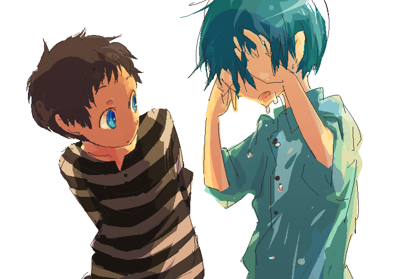yuuki makoto and pharos (persona and 1 more) drawn by sasa_(cuculolo)