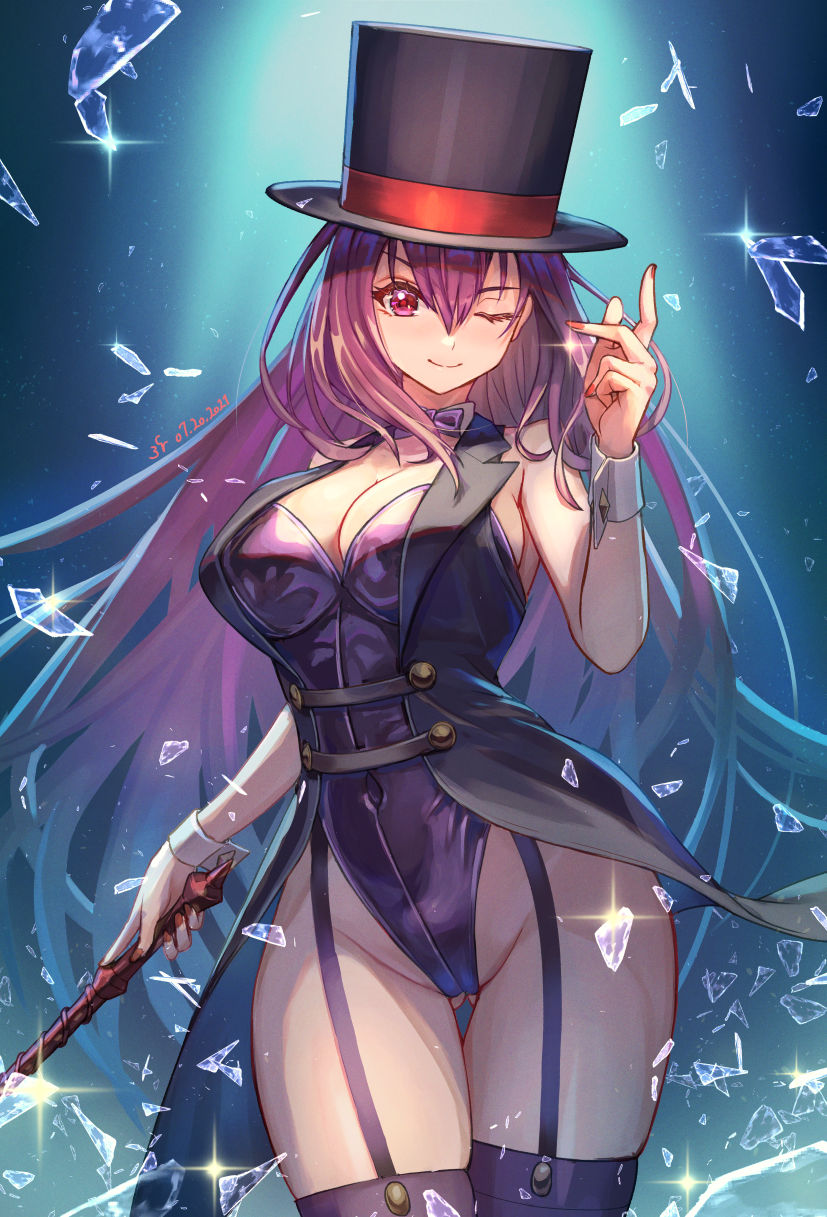 scathach (fate and 1 more) drawn by sakumichi