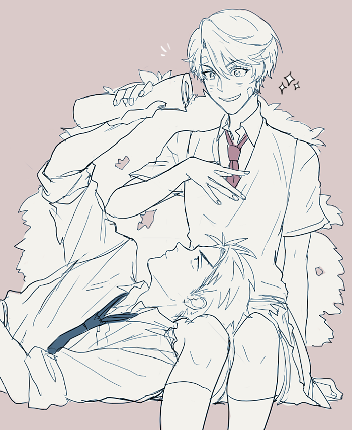 kashima yuu and hori masayuki (gekkan shoujo nozaki-kun) drawn by onegingek
