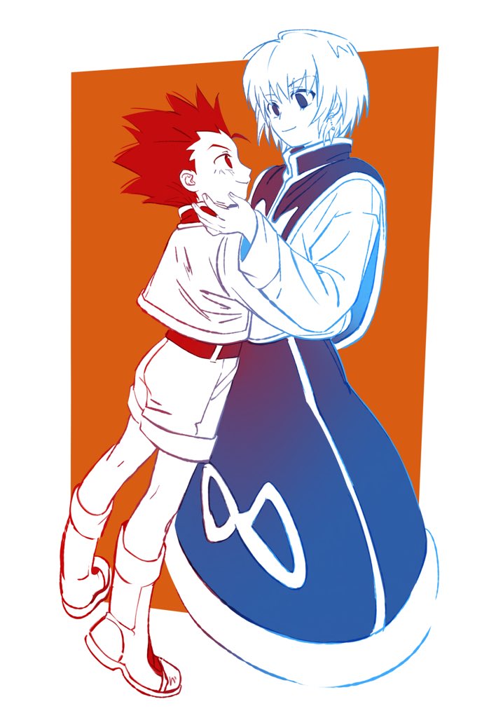 kurapika and gon freecss (hunter x hunter) drawn by ik18166181ik