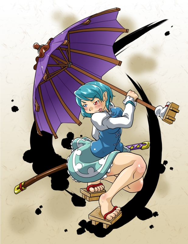 tatara kogasa (touhou) drawn by h.dupp_(nama_aakiruu)