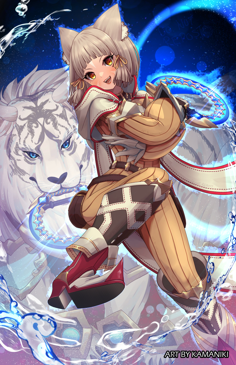 nia and dromarch (xenoblade chronicles and 1 more) drawn by kamaniki