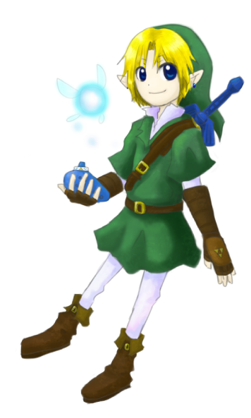 link and navi (touhou and 2 more) drawn by nagihara_rion