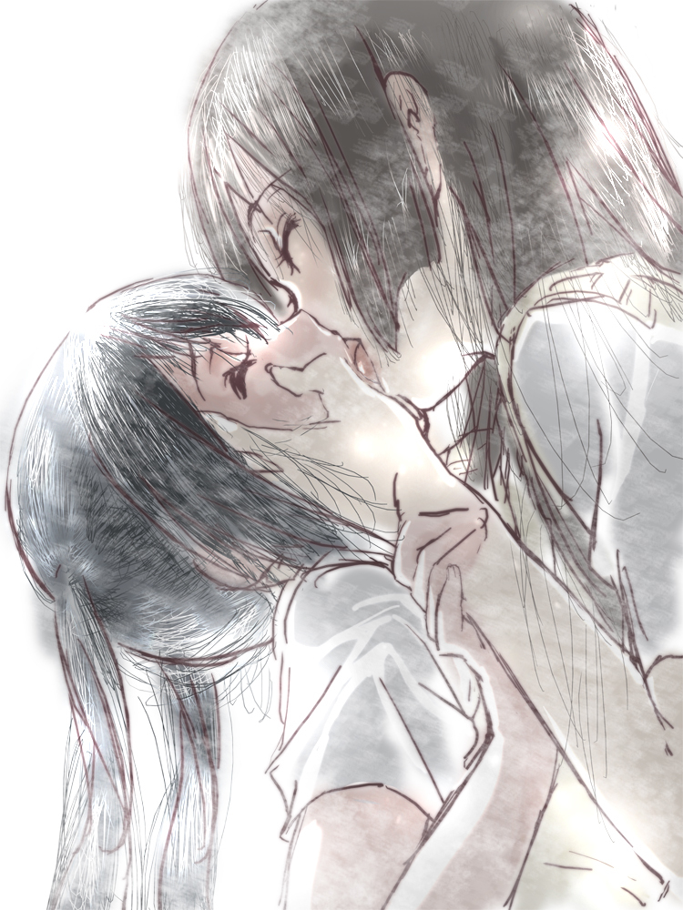 akiyama mio and nakano azusa (k-on!) drawn by dodai_shouji