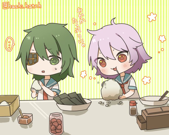 kiso and tama (kantai collection) drawn by hachi_(hachi_hatch)