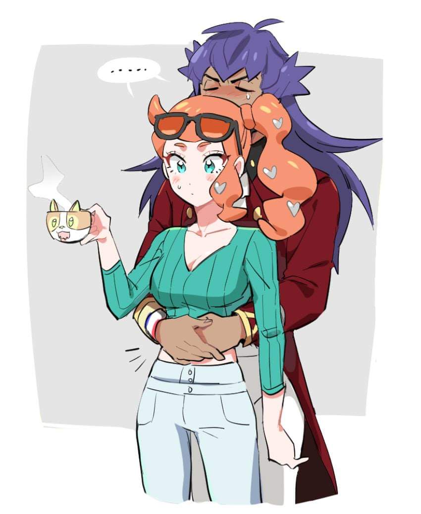 leon, sonia, and yamper (pokemon and 1 more) drawn by dede_(qwea_00000)