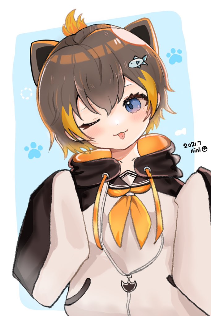 petra gurin (nijisanji and 1 more) drawn by nini_niniko