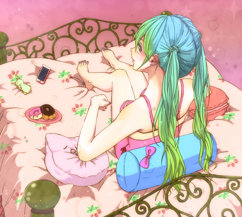hatsune miku (vocaloid) drawn by saku_(shigii) and tsukiyoneko