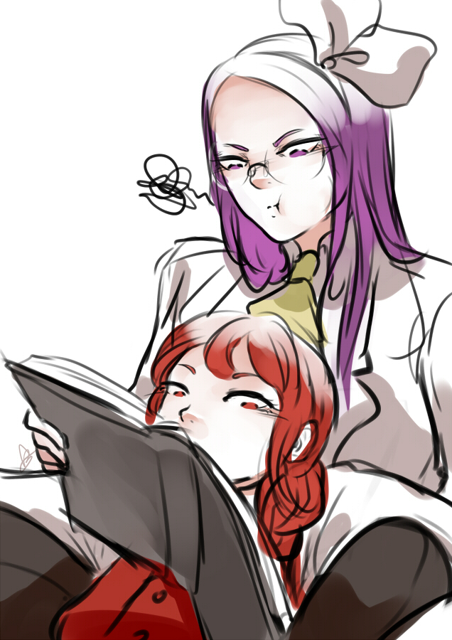 okazaki yumemi and asakura rikako (touhou) drawn by dilaih