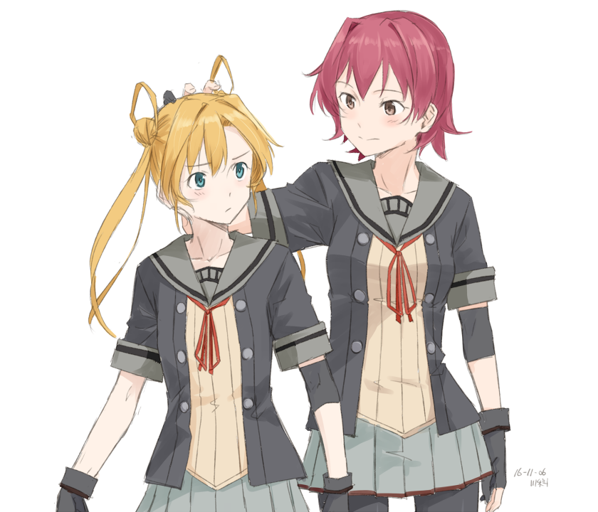 abukuma, kinu, abukuma kai ni, and kinu kai ni (kantai collection) drawn by kawashina_(momen_silicon)