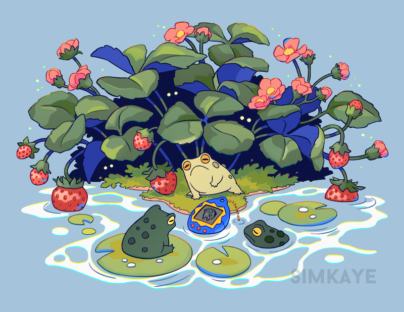 ginjirotchi (original and 1 more) drawn by simkaye