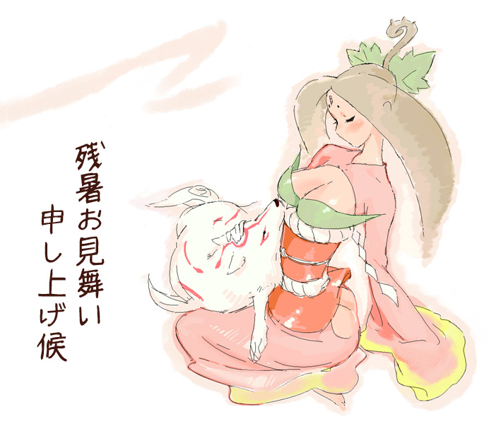 amaterasu and sakuya (ookami) drawn by o/p.com