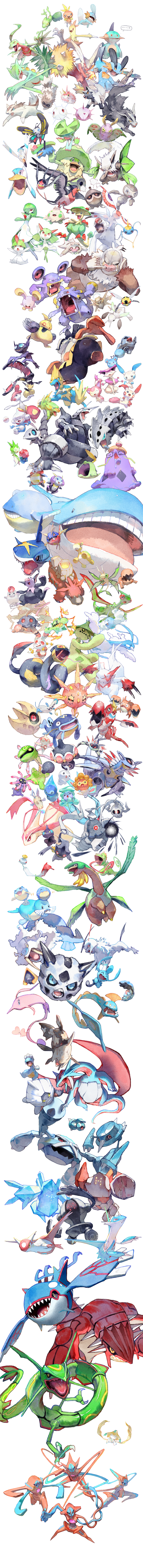 gardevoir, kirlia, jirachi, torchic, mudkip, and 130 more (pokemon) drawn by e_volution