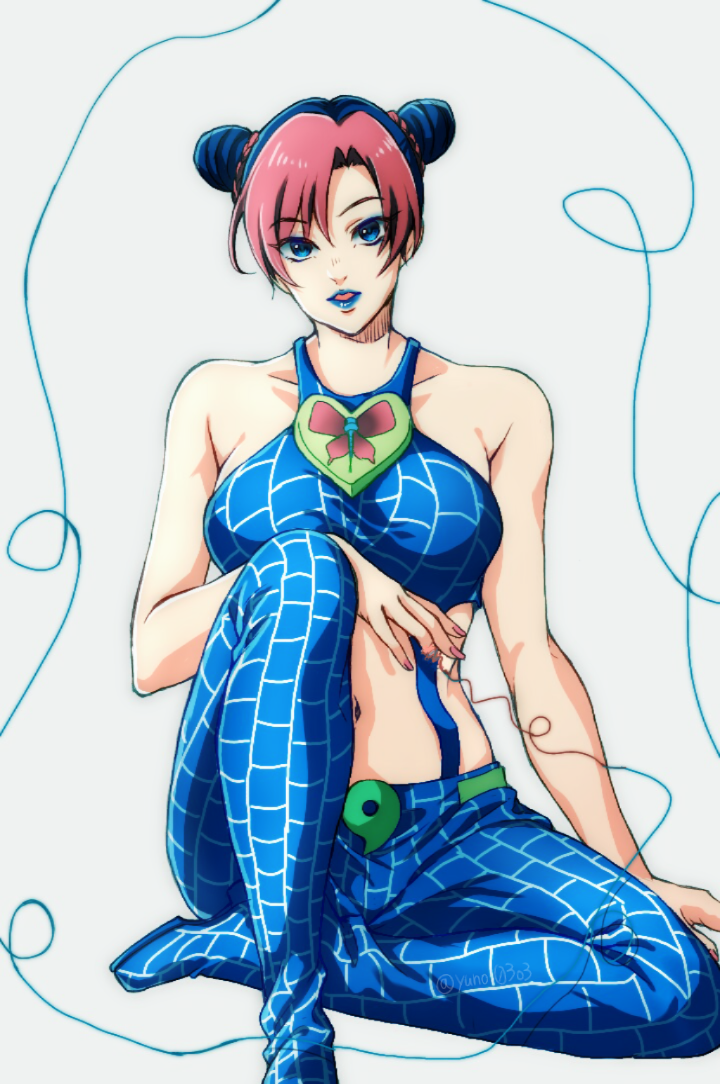 kujo jolyne (jojo no kimyou na bouken and 1 more) drawn by yunoshi