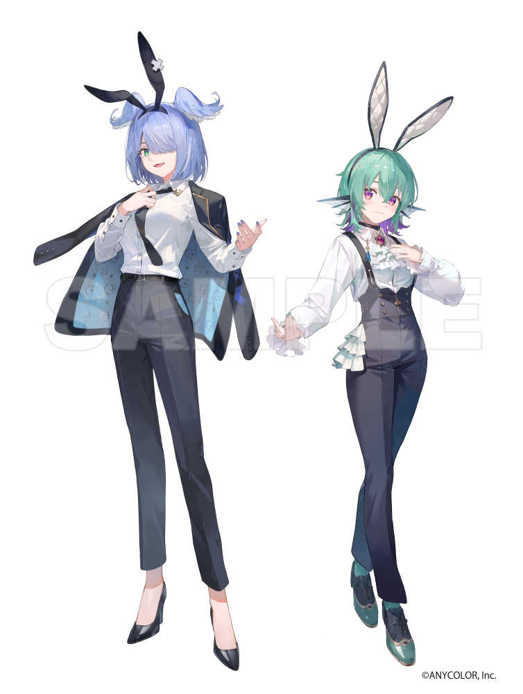 elira pendora and finana ryugu (nijisanji and 1 more) drawn by kobuta