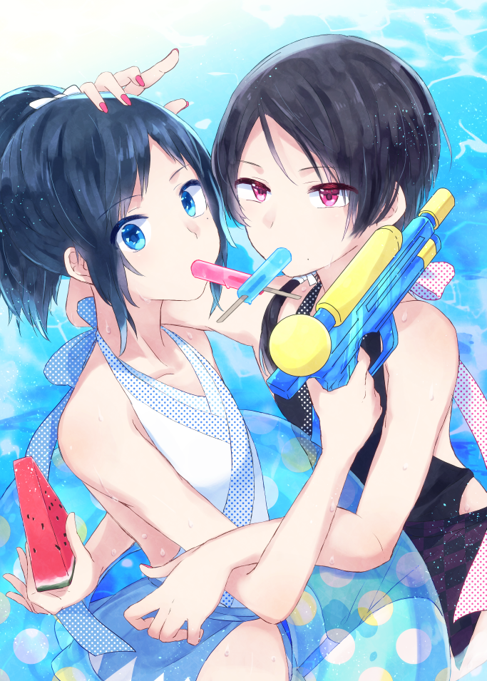 kashuu kiyomitsu and yamato-no-kami yasusada (touken ranbu) drawn by kumomo_(kirara317)
