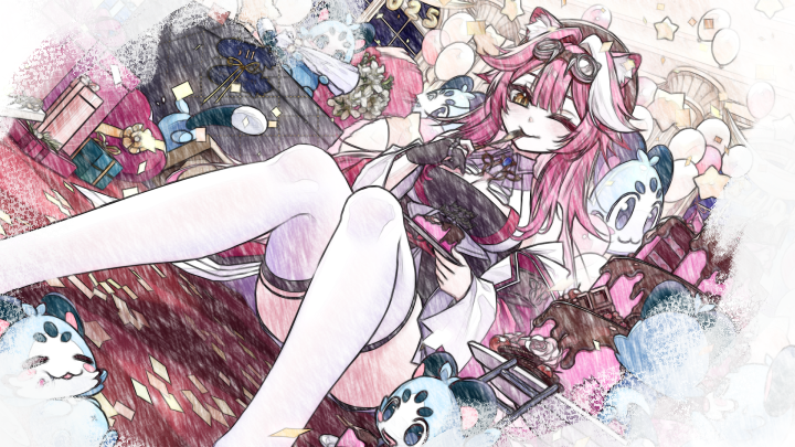 raora panthera and chattino (hololive and 1 more) drawn by curry_bowl