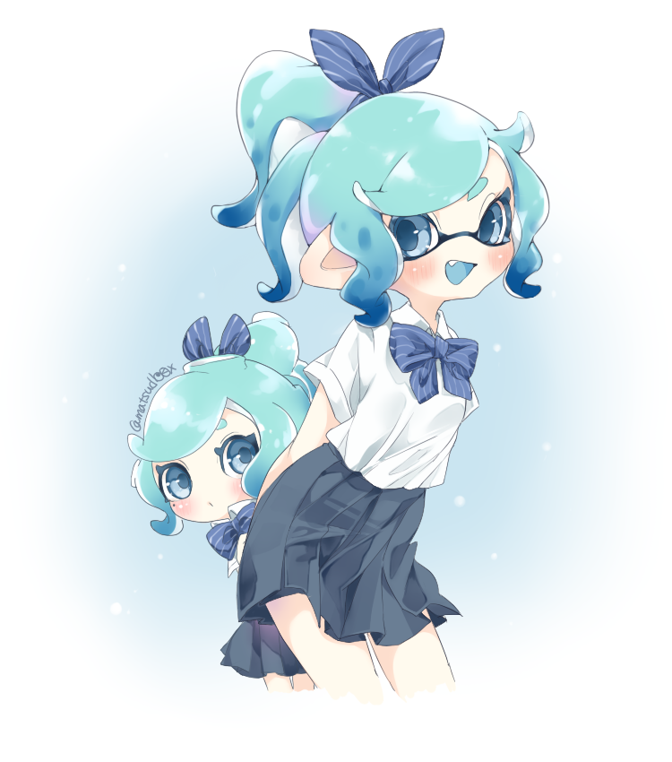 octoling player character and octoling girl (splatoon) drawn by matsushita_(matsudbox)