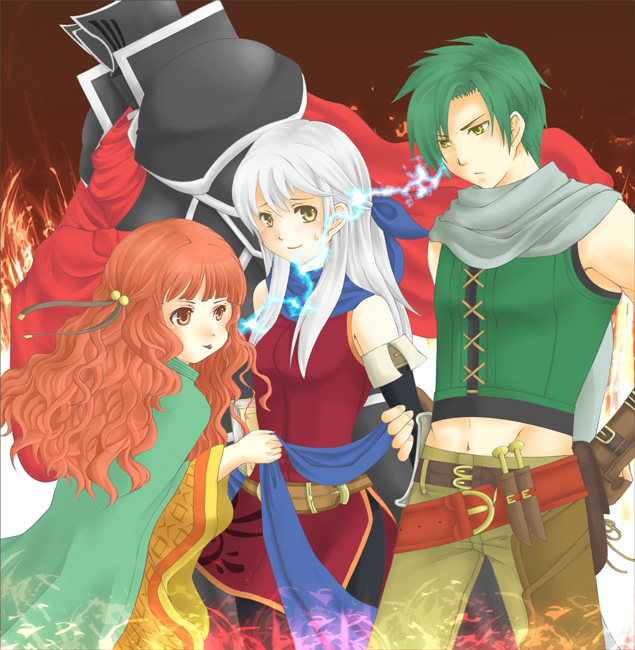 micaiah, yune, sothe, and black knight (fire emblem and 1 more) drawn by aimi_(jb)