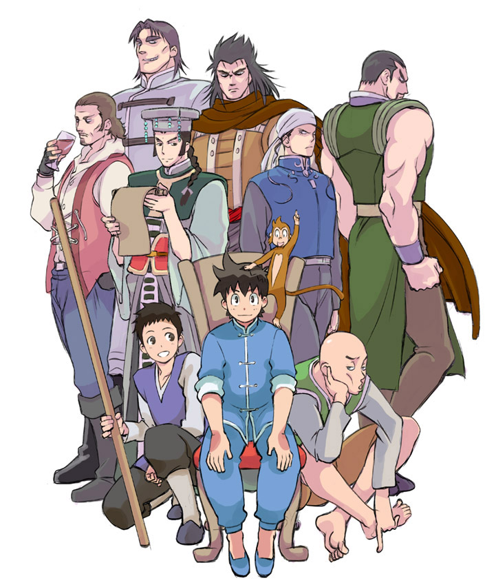 chinmi, goku, shifan, tan tan, emperor, and 5 more (tekken chinmi) drawn by midgetman