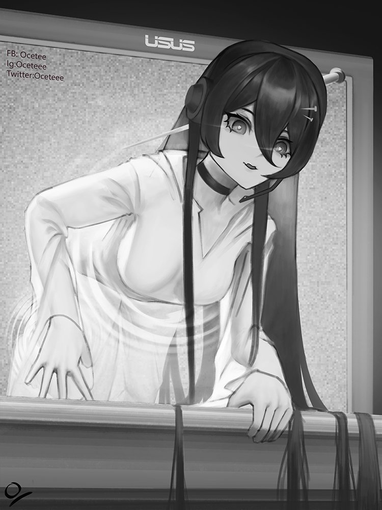mika melatika (nijisanji and 2 more) drawn by ocetee
