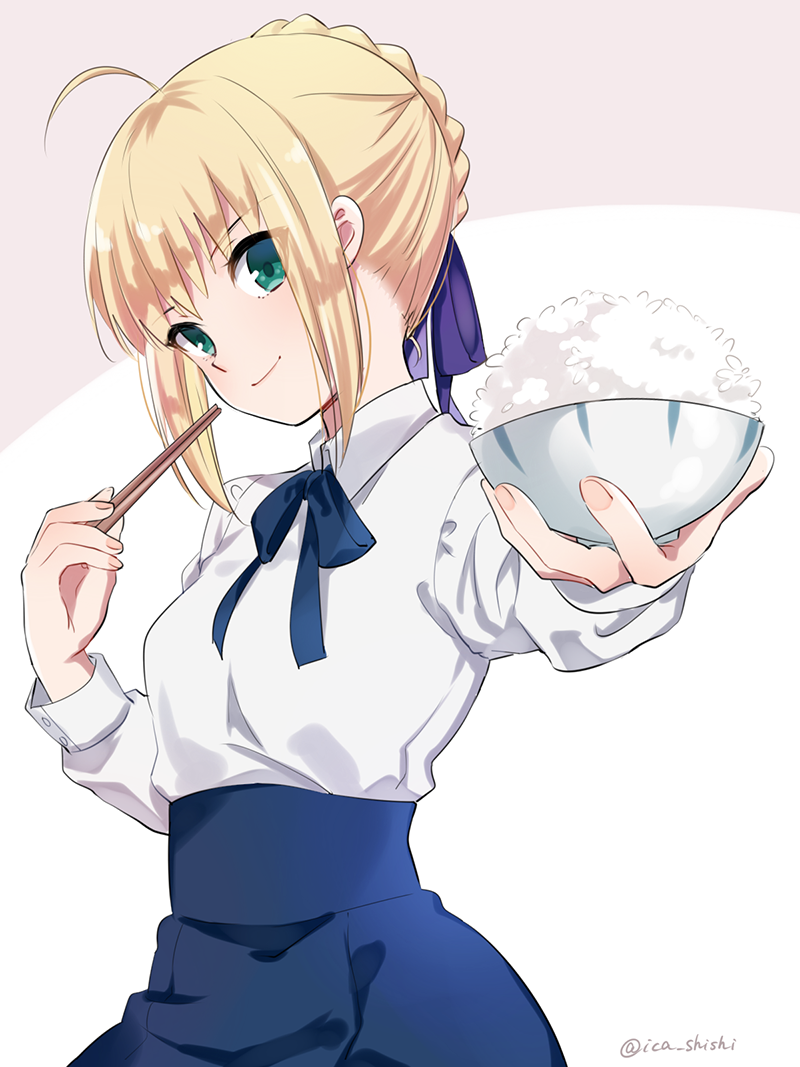 artoria pendragon and saber (fate and 1 more) drawn by ica