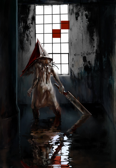 pyramid head (silent hill and 1 more) drawn by iqo
