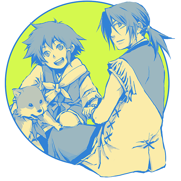 nanashi, kotarou, and tobimaru (stranger mukou hadan) drawn by tame