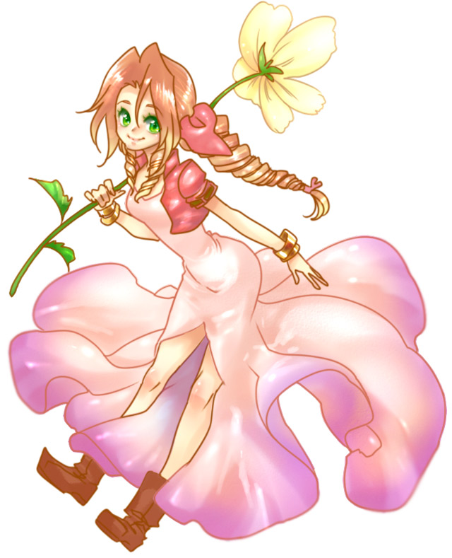 aerith gainsborough (final fantasy and 1 more) drawn by torimeiro