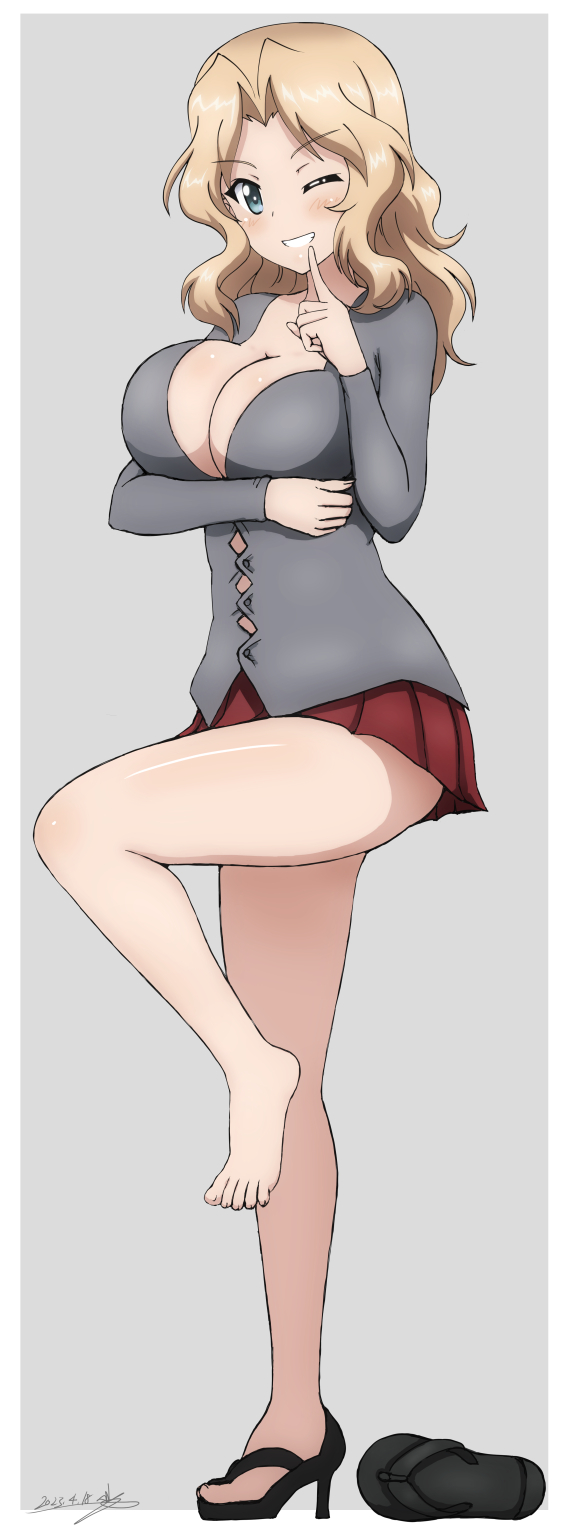 kay (girls und panzer) drawn by bukkuri
