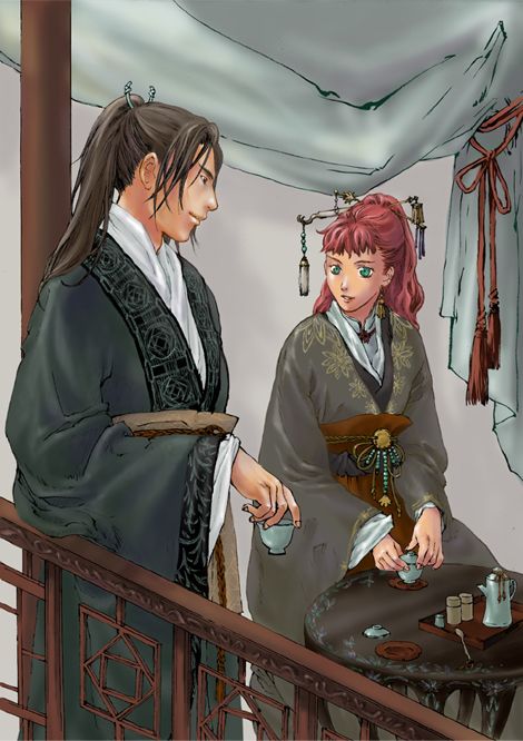 nakajima youko and king en (juuni kokuki) drawn by endou_saya_(artist)
