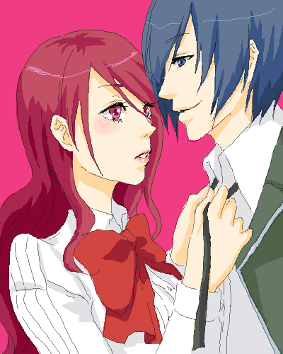 yuuki makoto and kirijou mitsuru (persona and 1 more) drawn by sumitan