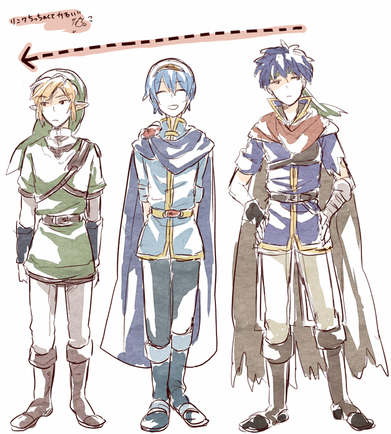 link, ike, and marth (fire emblem and 5 more) drawn by shio_(yuzu69)