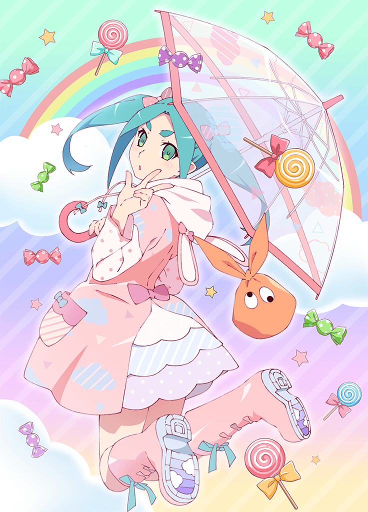 ononoki yotsugi (monogatari and 1 more) drawn by watanabe_akio