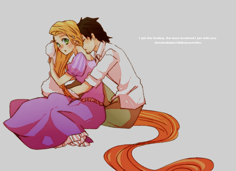 rapunzel and flynn rider (tangled) drawn by maseri_0117