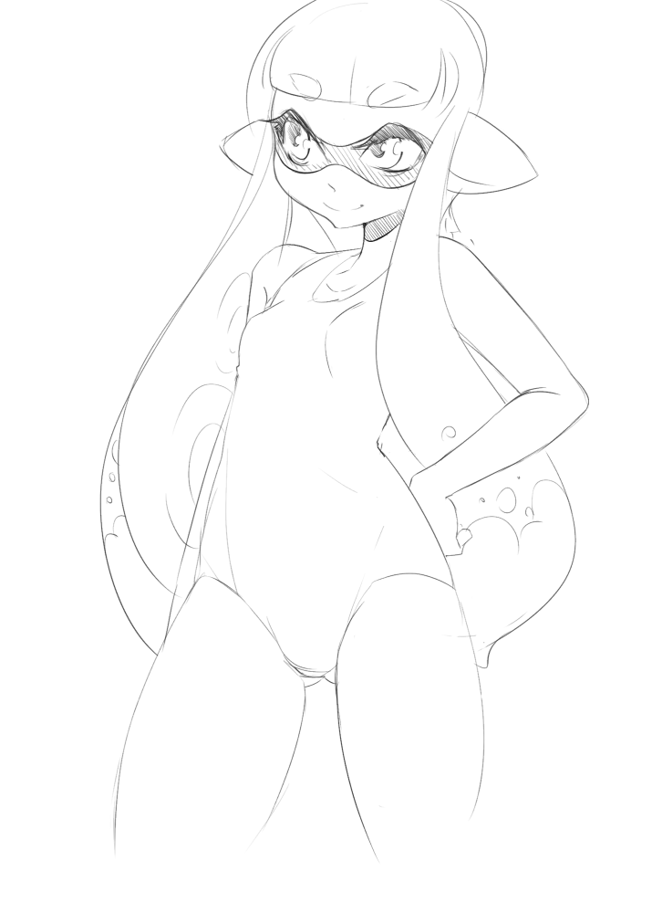 inkling player character and inkling girl (splatoon and 1 more) drawn by obj_shep