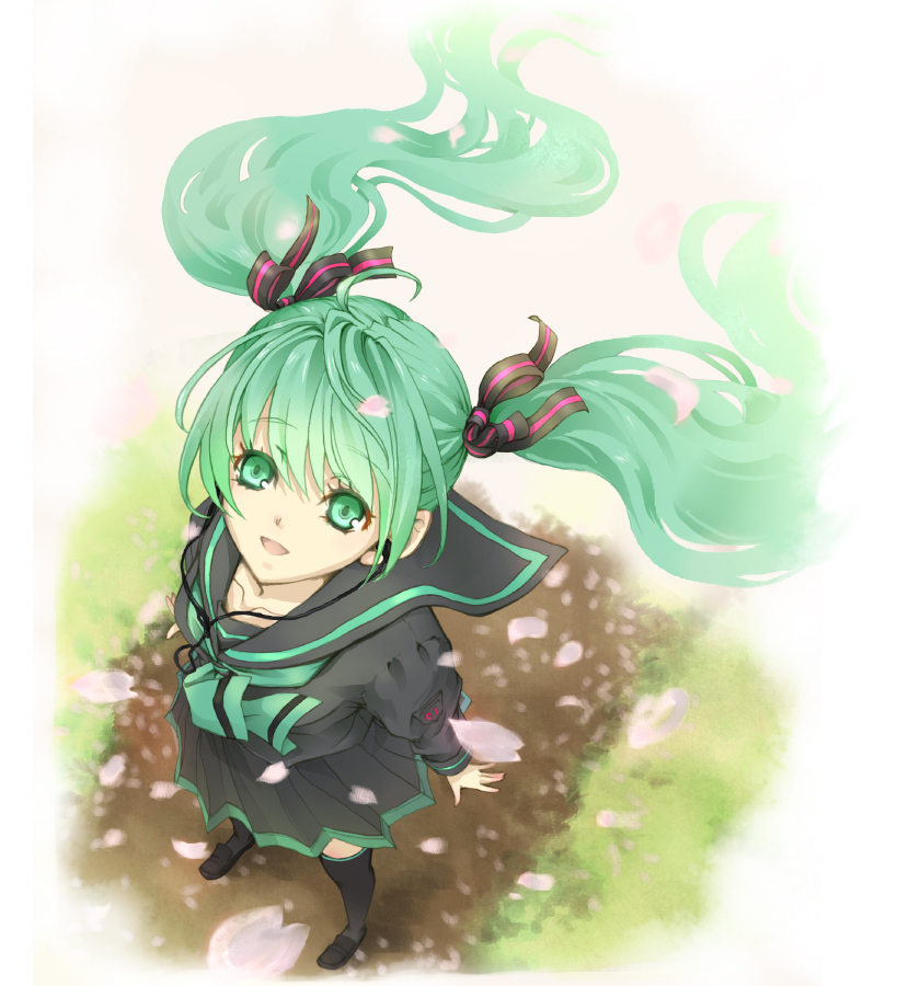 hatsune miku (vocaloid and 1 more) drawn by yamano_uzura