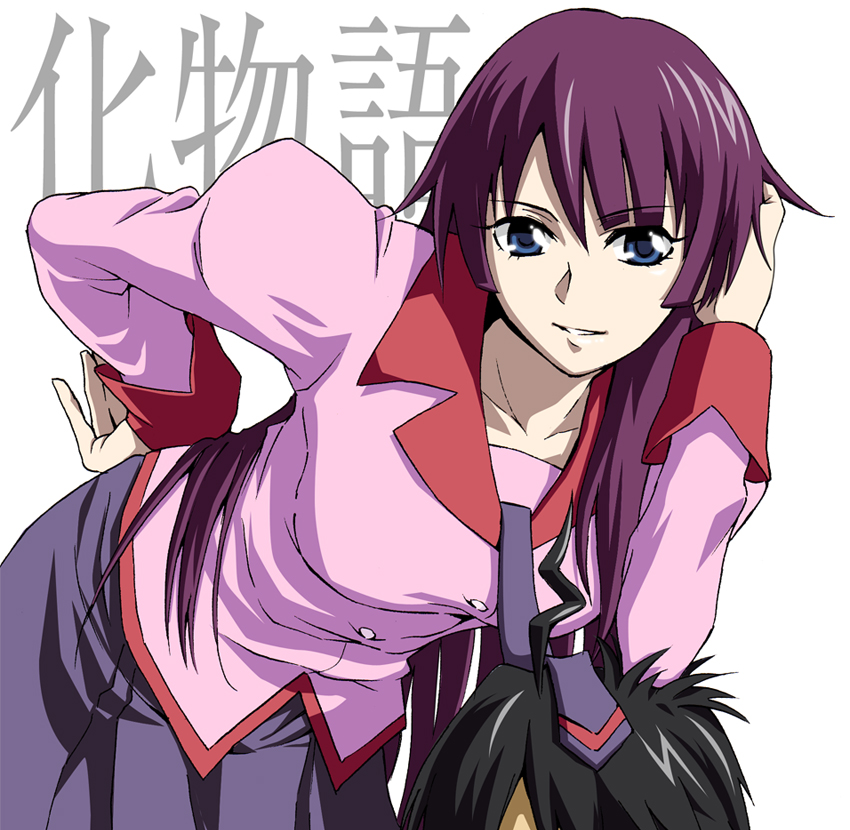 senjougahara hitagi and araragi koyomi (monogatari and 1 more) drawn by taguchi_kenji_(omaep)