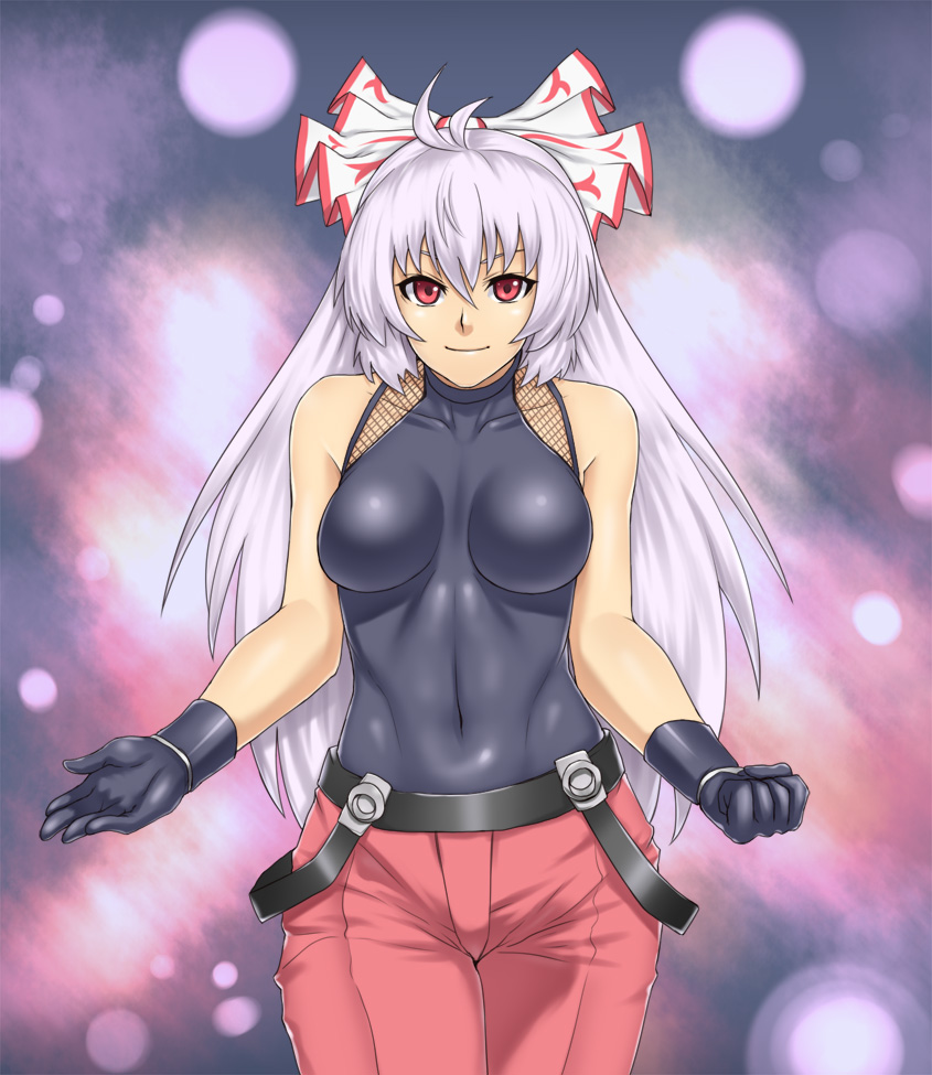 fujiwara no mokou, rugal bernstein, and omega rugal (touhou and 1 more) drawn by houtengeki