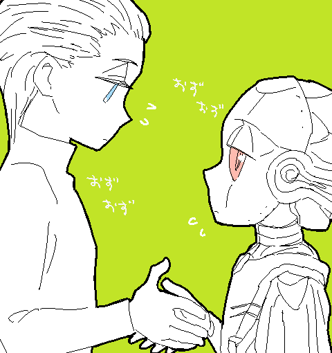 r daneel olivaw and r giskard reventlov (the caves of steel and 2 more) drawn by kurosuke_(nora)