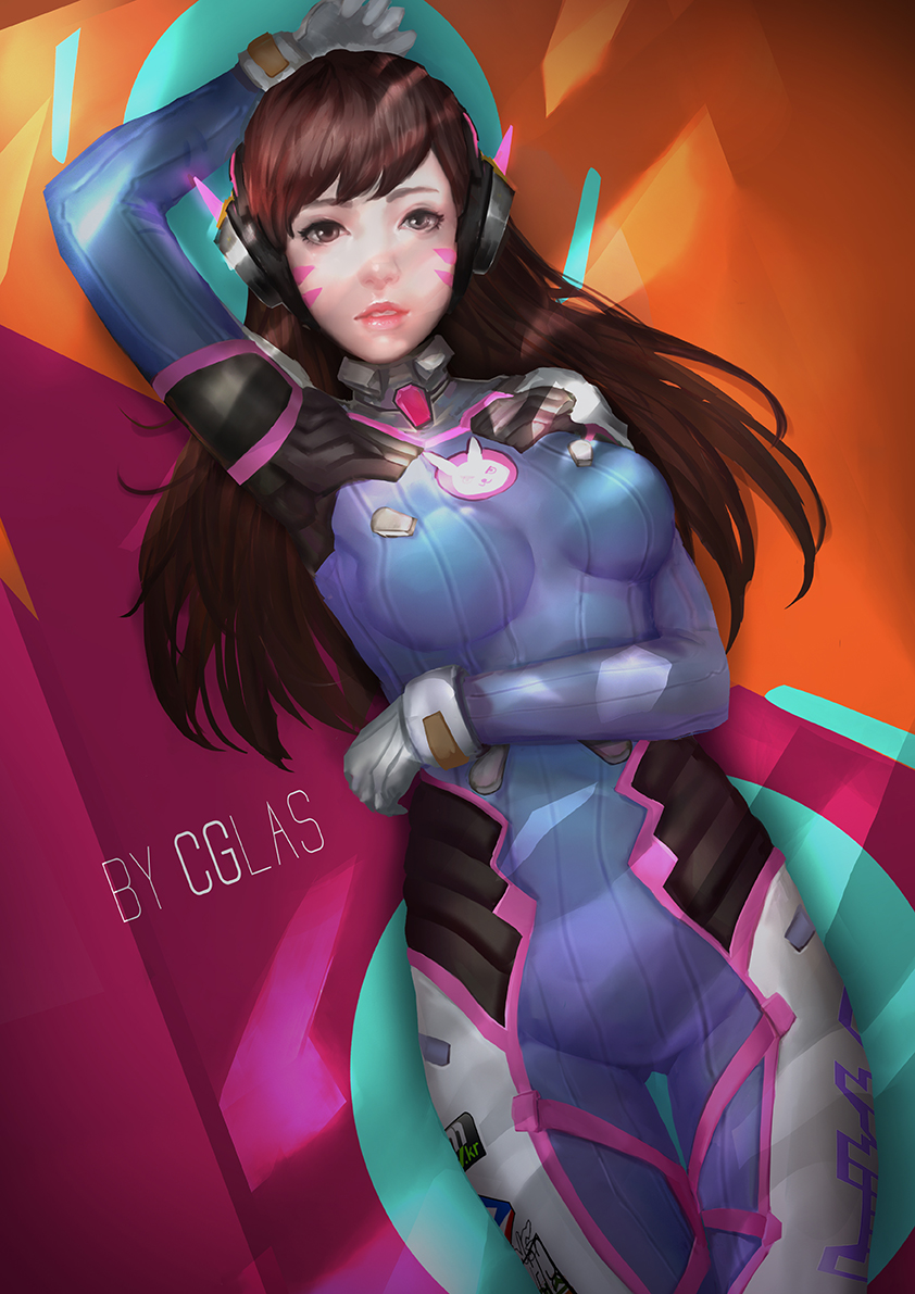 d.va (overwatch and 1 more) drawn by cglas