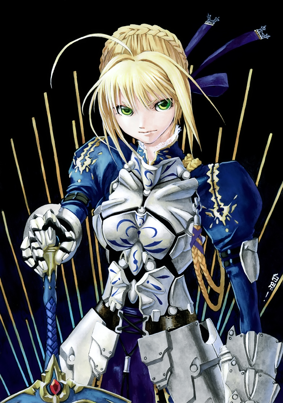 artoria pendragon and saber (fate and 1 more) drawn by baiyong