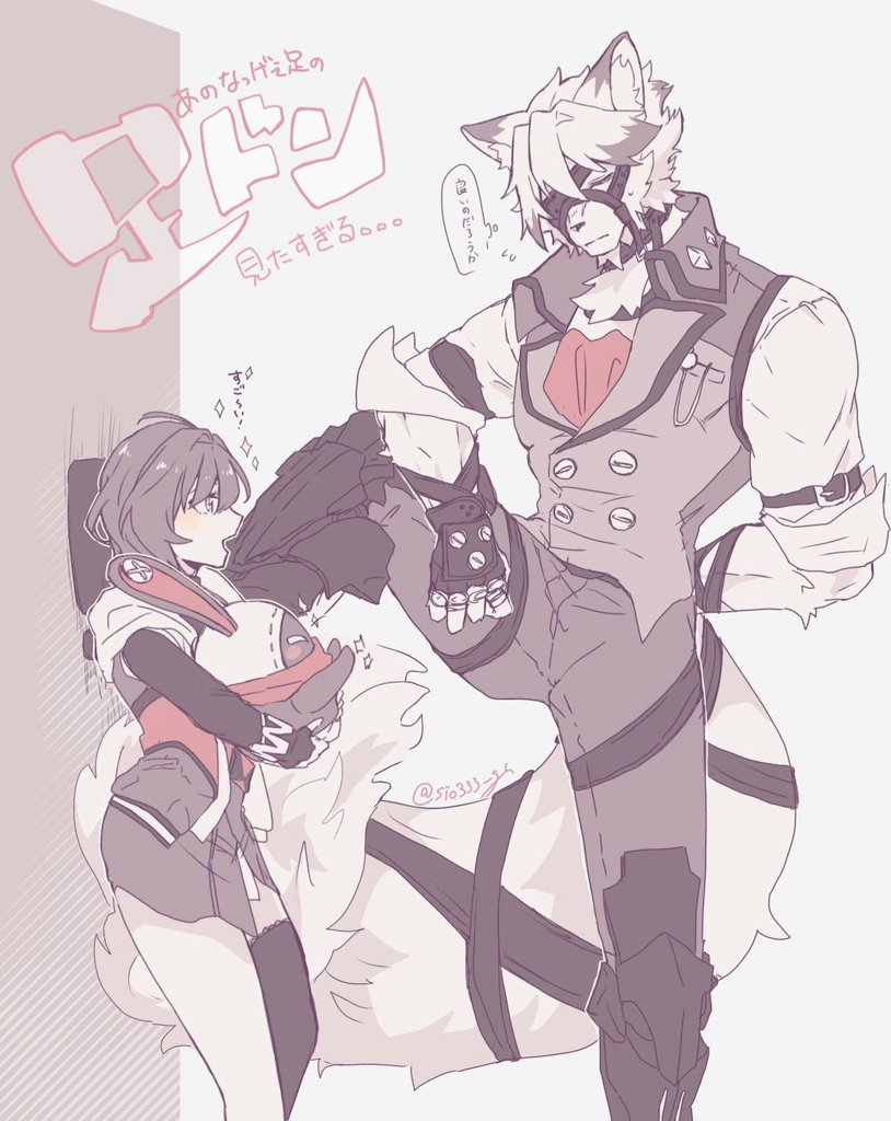 belle, eous, and von lycaon (zenless zone zero) drawn by sio333_gn