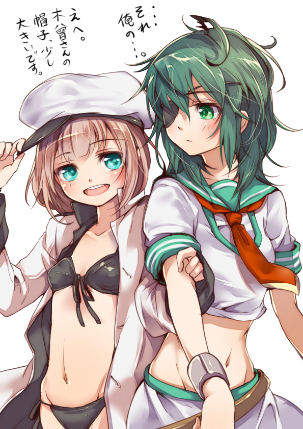 female admiral, kiso, and narumi tsuyu (kantai collection) drawn by mataichi_mataro